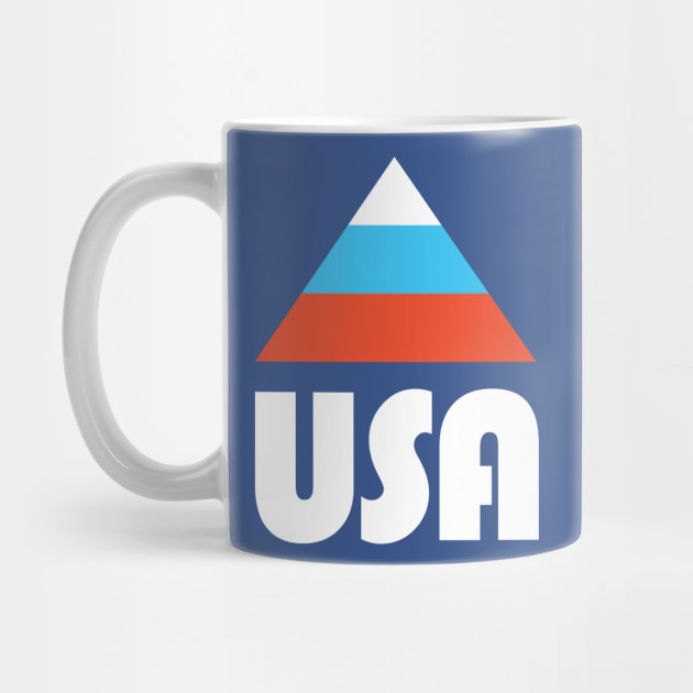 USA Winter Games Retro Mountain by PodDesignShop